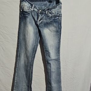 Soundgirl Women's Faded Blue Boot Cut Jeans